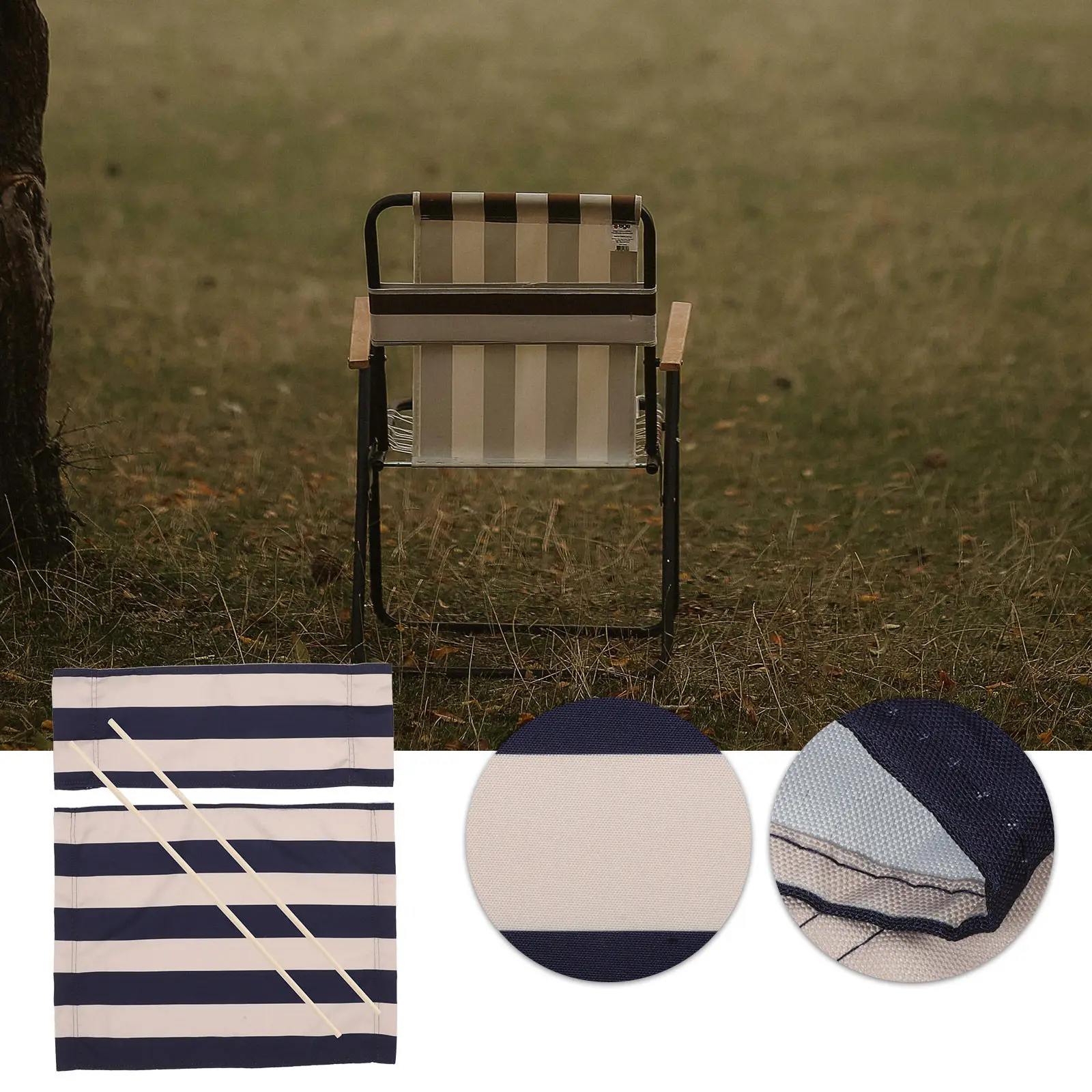 1Set Folding Chair Seat Replacement Canvas Breathable Outdoor Camping Chair Seat Cover Long-Lasting Repair Fabric Cushion - view 4