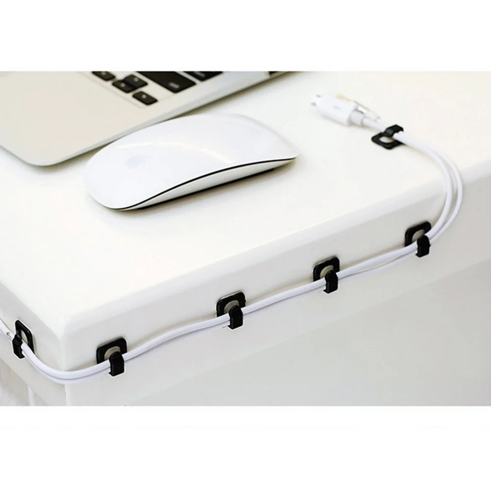 Clip per cavi regolabili da 18 pezzi Sistema di gestione dei cavi per cavi di ricarica per scrivania Home Office Clip per organizer per cavi di gestione dei cavi