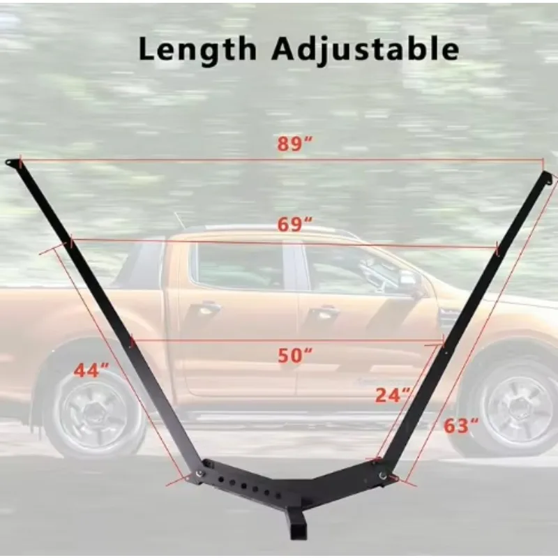 Adjustable & Foldable Hammock Hitch Stand Original Vehicle  Mount Kit with 1 Parachute Bed Compatible  Jep