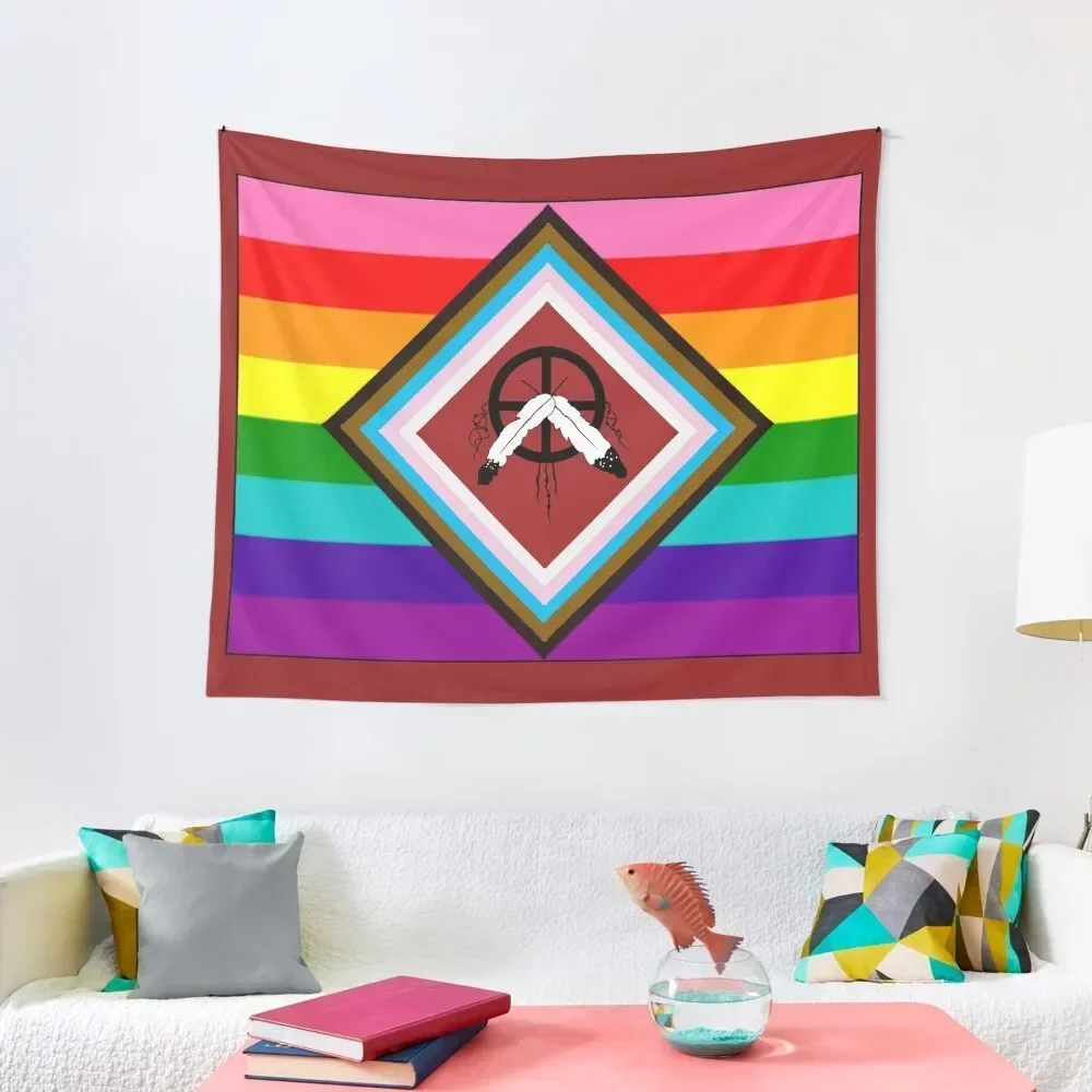

Two Spirit LGBTQ2A+ Pride Flag Tapestry Bedroom Decor Aesthetic Korean Room Decor Home Supplies Tapestry