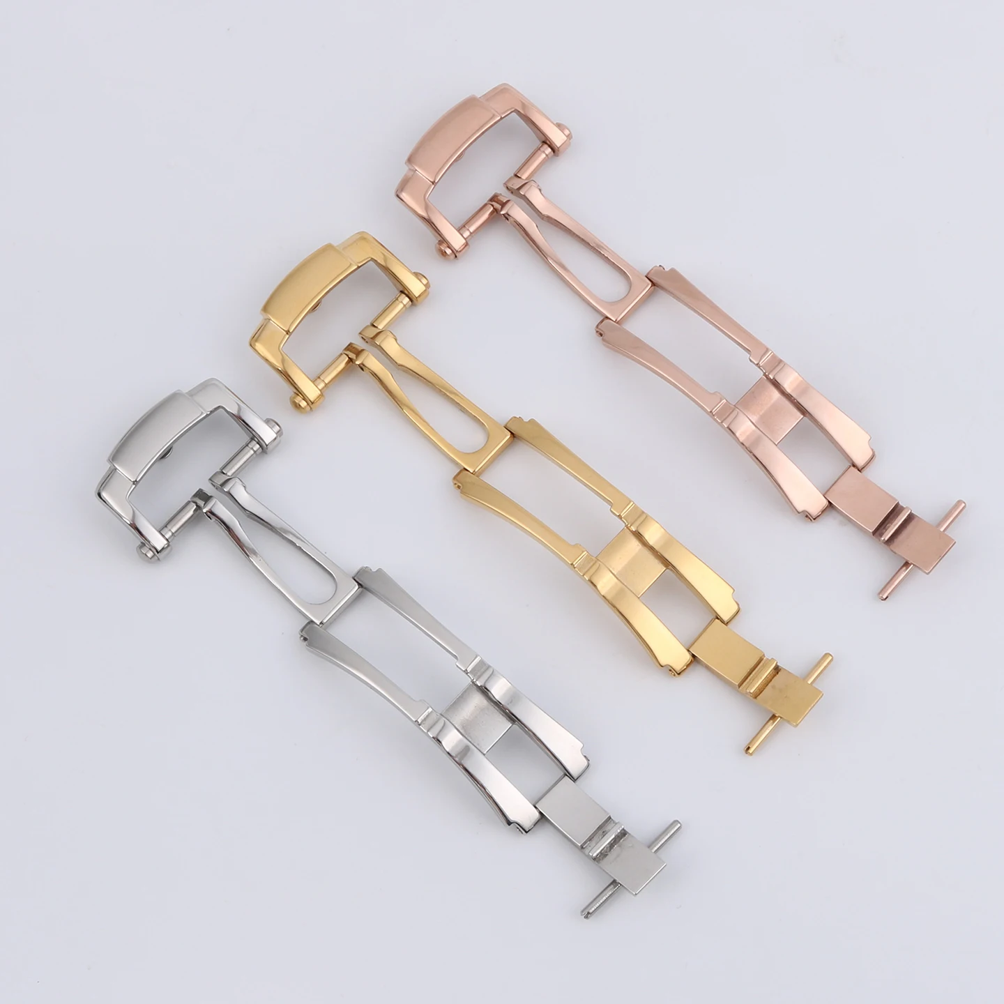 

Высокое качество 18 мм 304L складная пряжка из нержавеющей стали для Patek ремешок Philippe кожаный резиновый ремешок для часов Nautilus застежка для часов