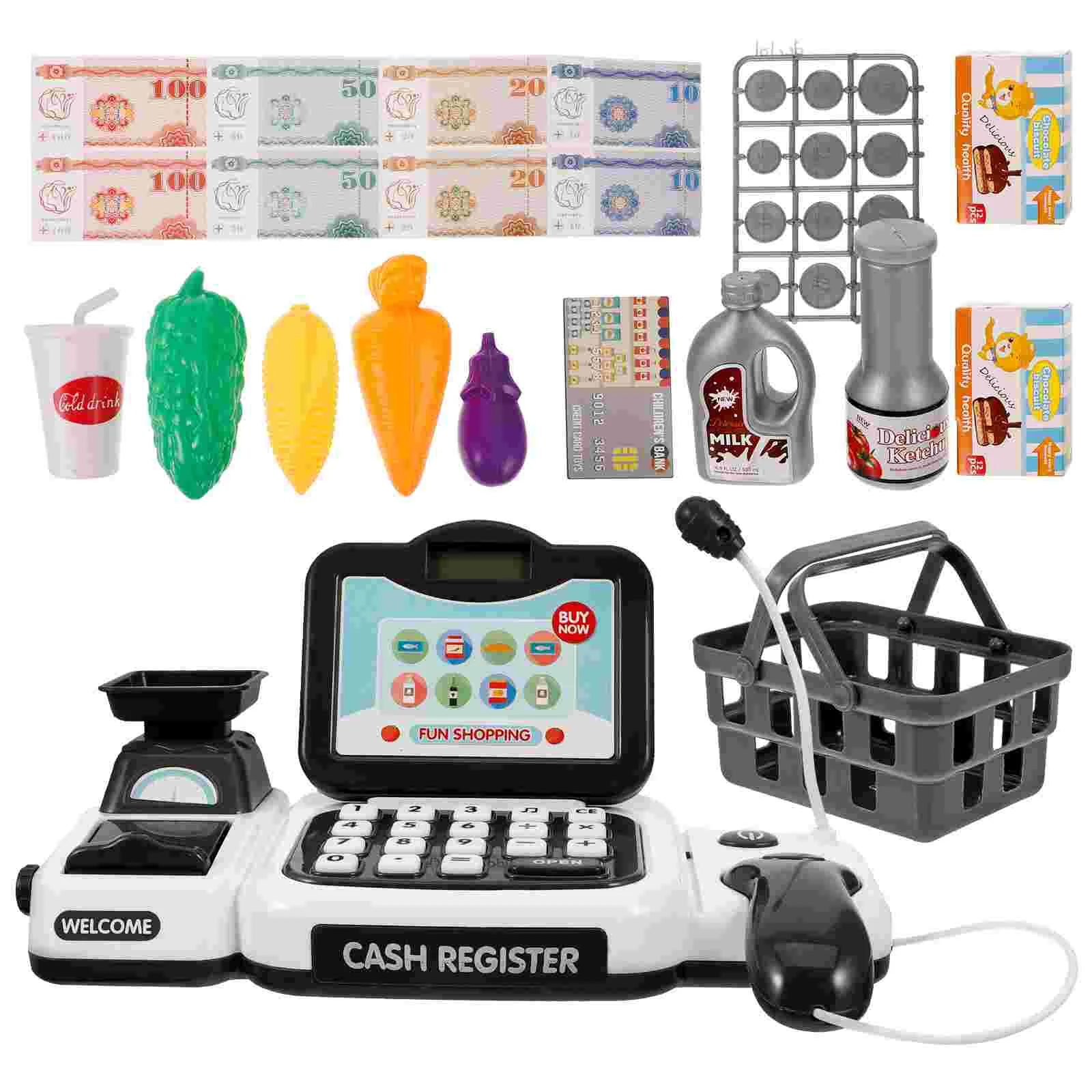 Cash Register Toy Simulation Kid's Gift Toys Multipurpose Children Puzzle Kids Plaything