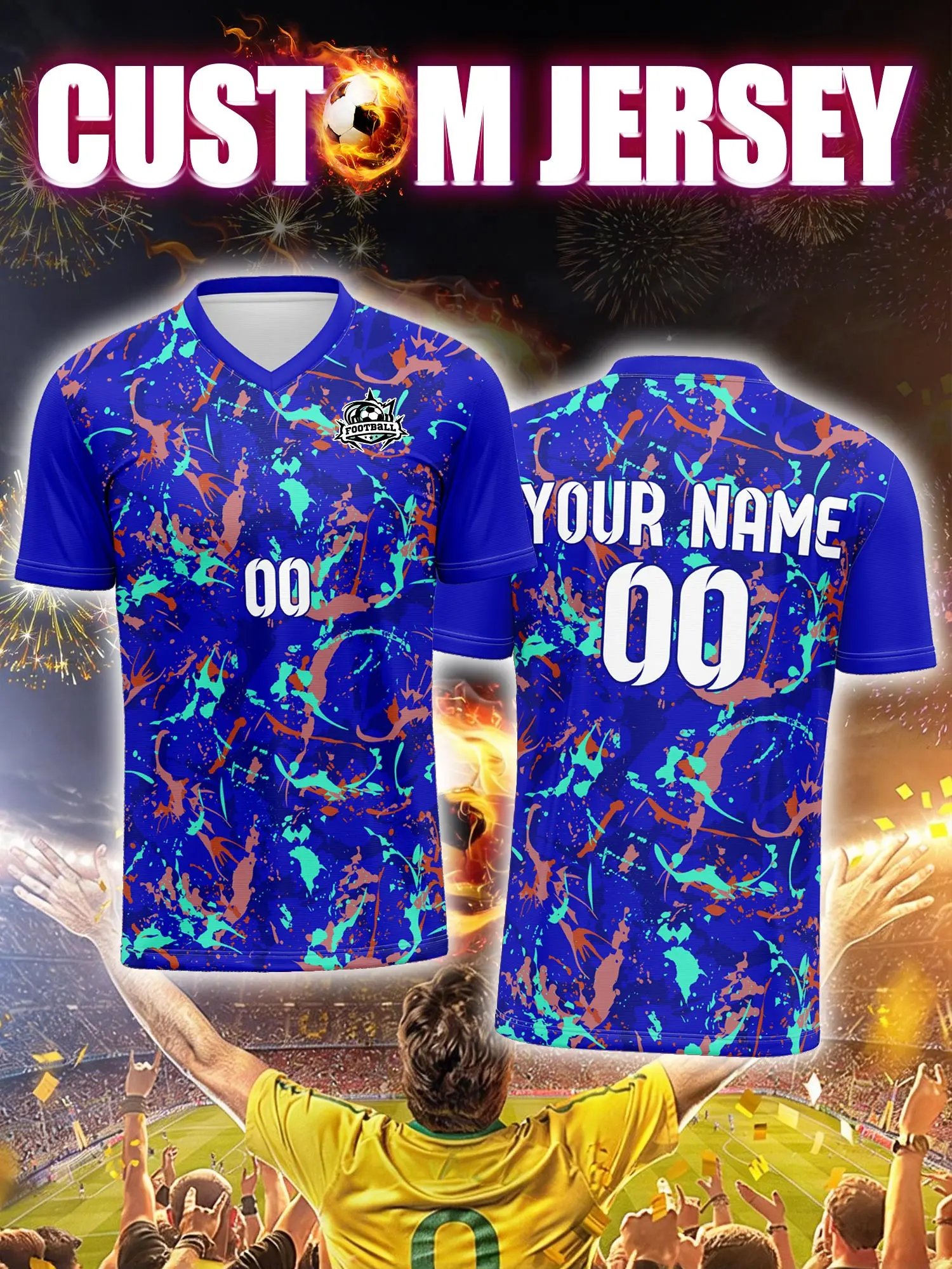 

Футболка для футбола с индивидуальным изображением, номером и именем, летняя дышащая спортивная майка из сетчатой ткани.