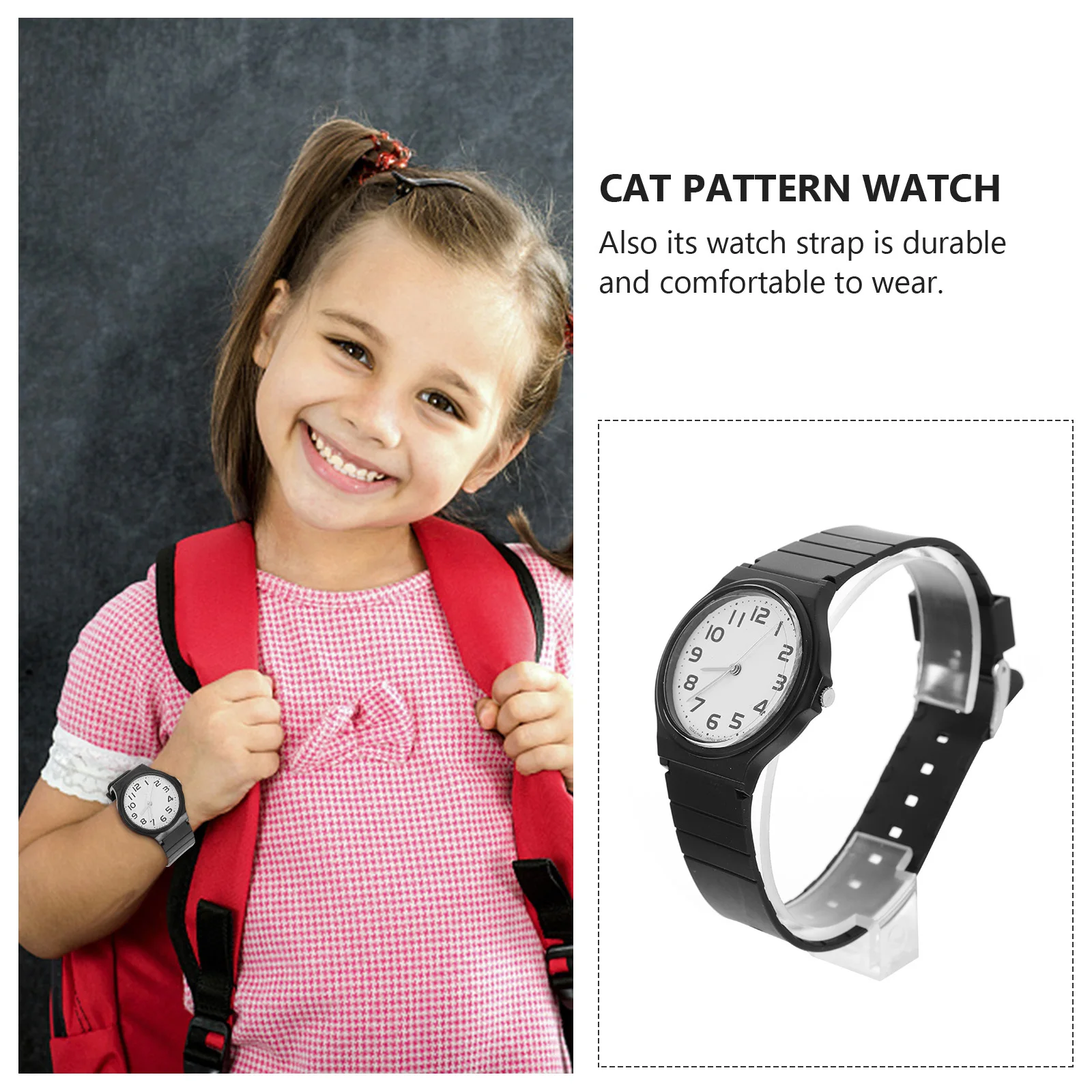 ساعة كوارتز مقاومة للماء لحزام آمن، سوار معصم مريح للغاية يناسب المعصمين الصغيرة، مثالية لهدايا عيد الميلاد