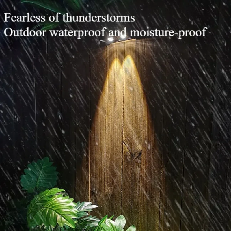 New LED Solar Light Outdoor Waterproof Courtyard Garden Corridor Staircase Wall Atmosphere Decoration Lighting Fixtures