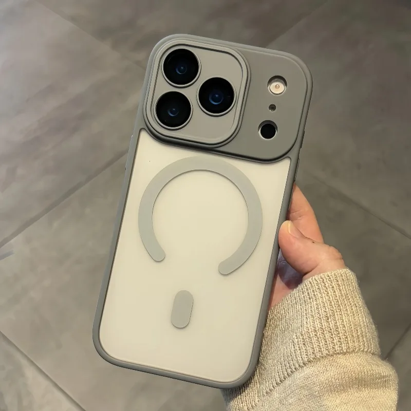 حافظة فاخرة مضادة للصدمات لهاتف آيفون 17 Air 16 15 14 Plus 13 12 11 17 Pro غطاء مغناطيسي لاسلكي شفاف غير لامع