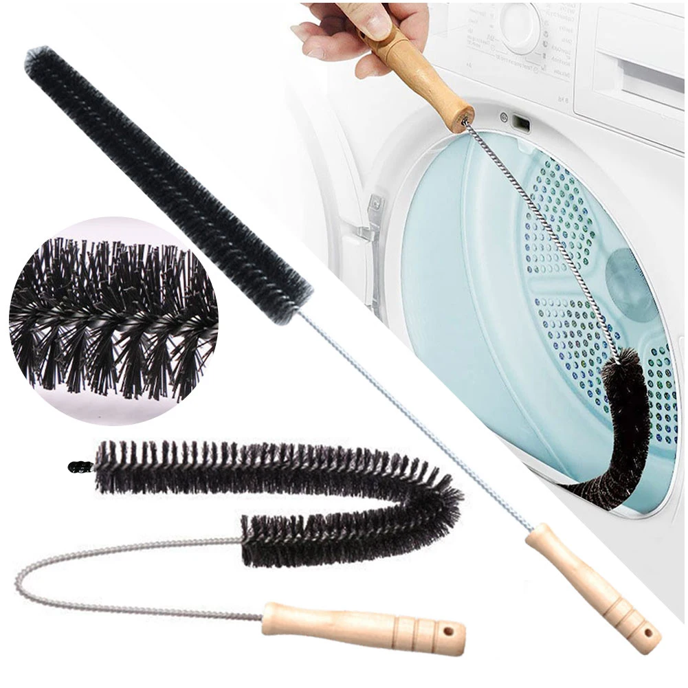 27 Inch Dryer Vent Cleaner Long Handle Flexible Refrigerator Coil Brush Dryer Duct Cleaning Brush for Laundry Room