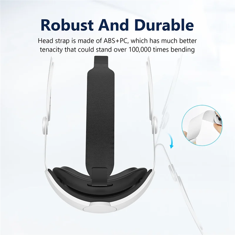 AA87 Regulowany pasek na głowę do Oculus Quest 3 VR Enhanced Support Pasek na głowę do Quest3 VR Elite Wygodny pasek