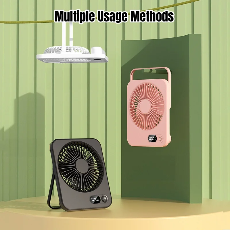 USB Mini Portable Fan Desk Fan Operation 4 Speed Wind Standing Fans Air Circulator Fan Mini USB Ventilator Fan for Office Home