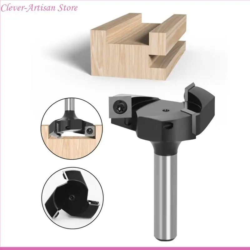

E06B Milling Cutter 3 Edged for T 8/12mm Inch Surfacing Router Bit for