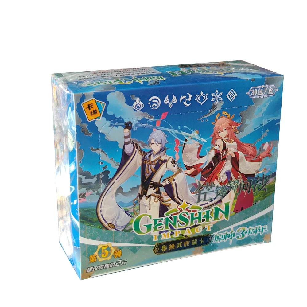 2024 Game Genshin impact Card Anime TCG Collection card Booster Box SR SSR Surrounding Table GiftNew Children Toys For Family