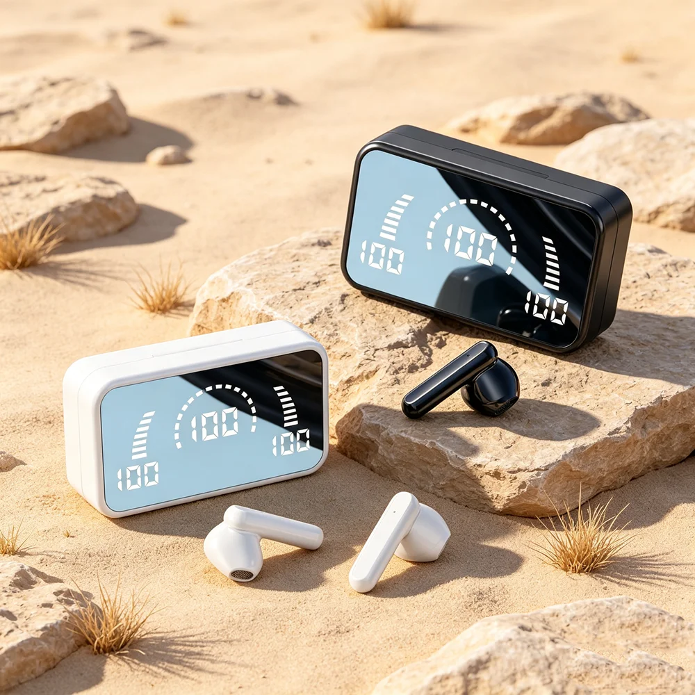 Wireless Earbuds Bluetooth Headphones High-capacity Bluetooth Earphones Offer Extended Battery Life for Weekend Camping Trips