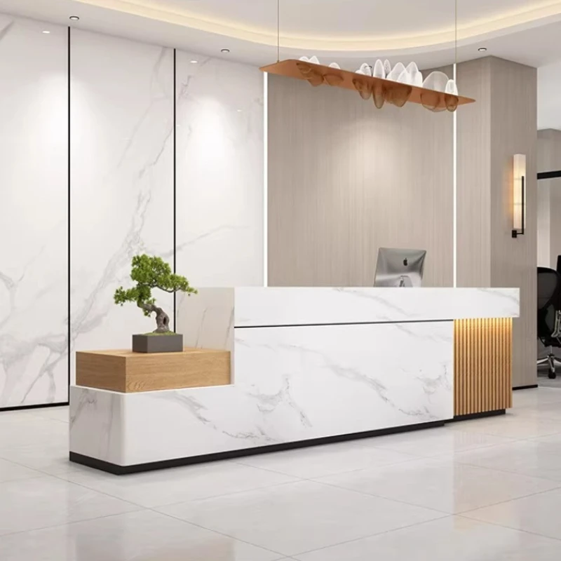 Clothing Store Checkout Counters Company Reception Desk Lacquered Checkout Counters Modern Beauty Salon Furniture Kassa JT40C