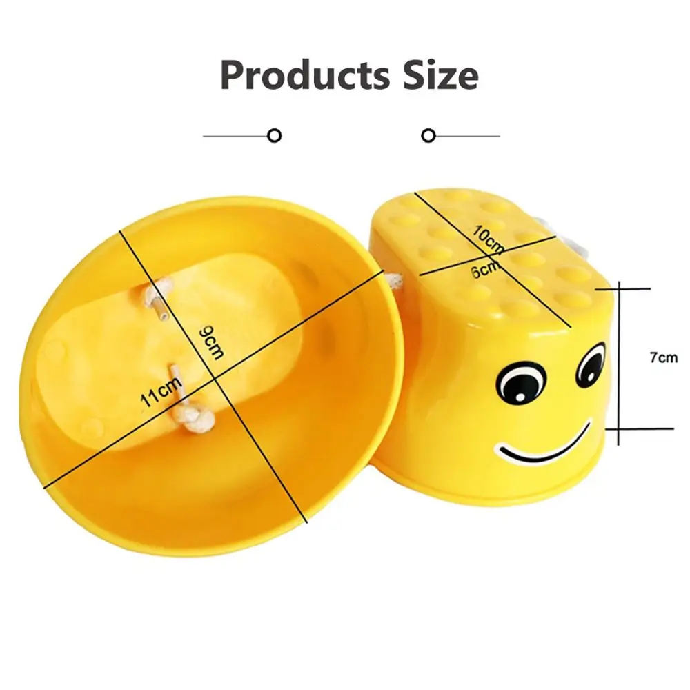 1 paio di regali giocattoli sportivi divertimento all'aperto attrezzatura per l'allenamento dell'equilibrio piedi di salto Stilt Smile Jumping trampoli gioco di coordinazione