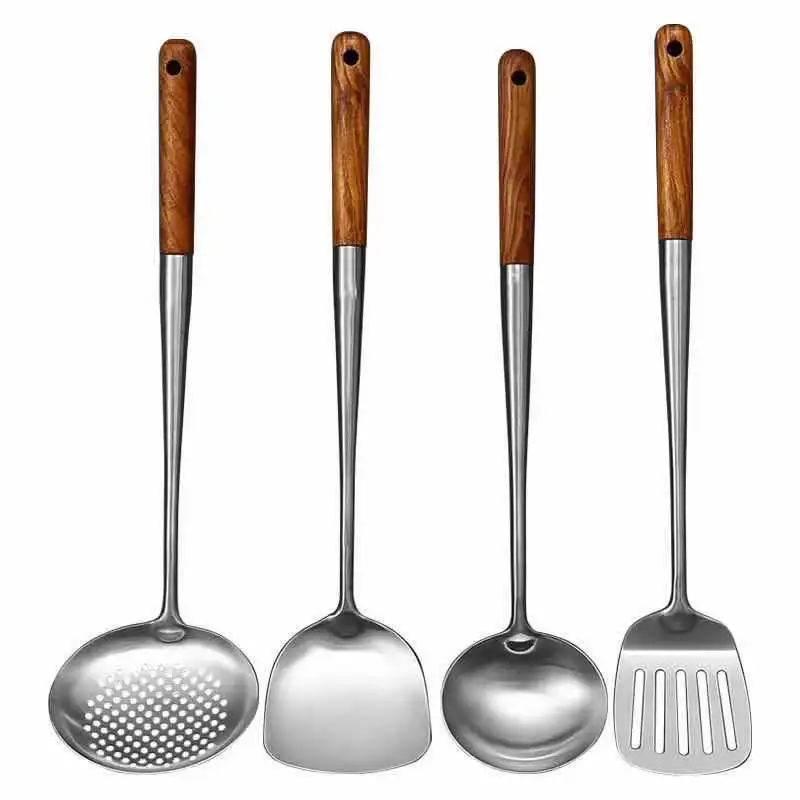 Küche Utensilien Wok Spachtel Eisen und Schöpfen Werkzeug Set Spachtel für Edelstahl Kochen Equpment Küche Zubehör Wesentliche