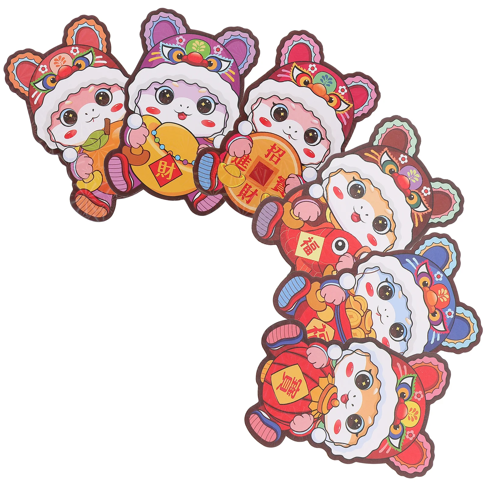 

30pcs Cartoon Red Envelope Bag Lucky Child New Year Bulk Chinese Zodiac Snake 2025 Family Gathering Prosperity Festive