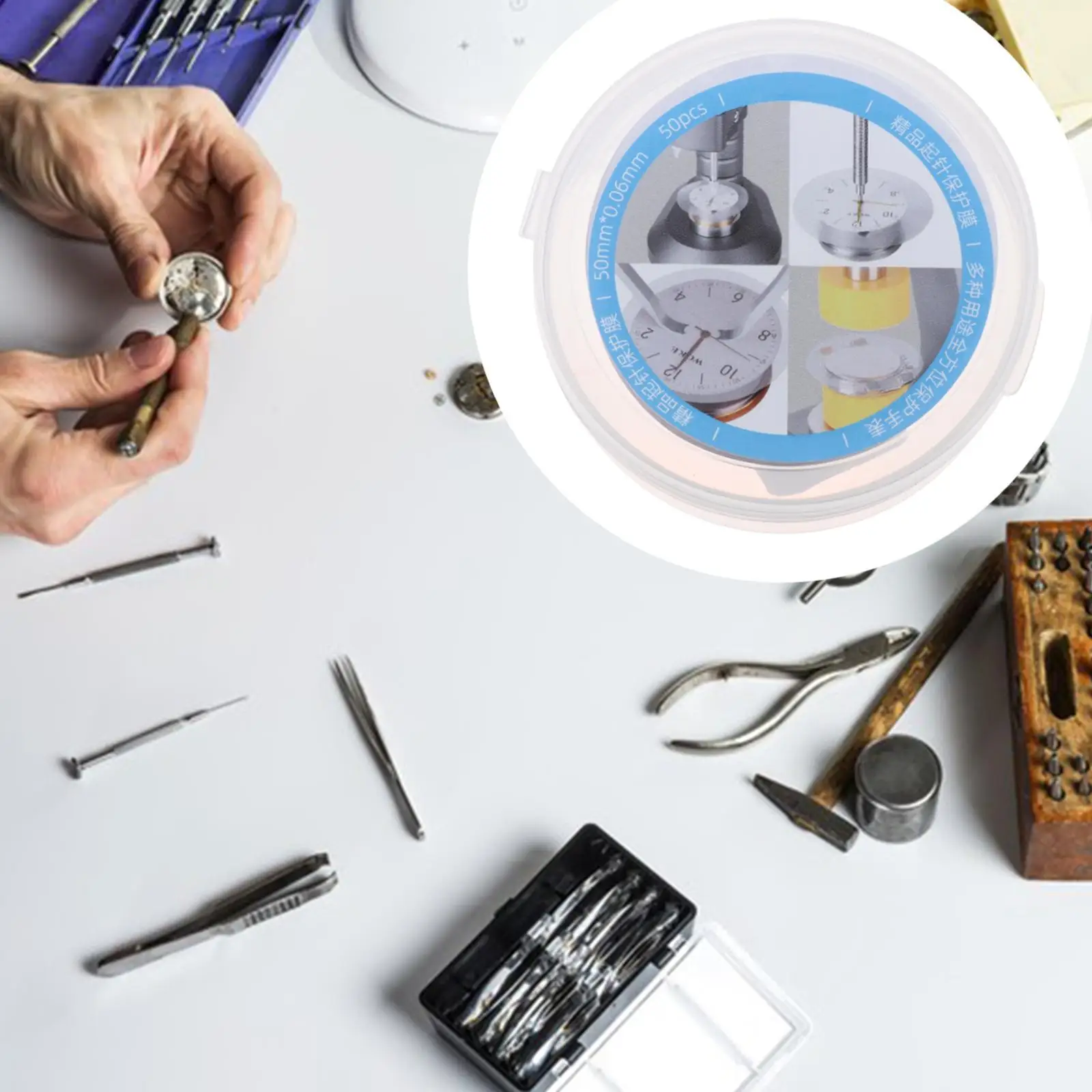 

50x накладки на корпус циферблата часов, запасные части, защитный легкий универсальный коврик, защита циферблата часов для домашнего использования