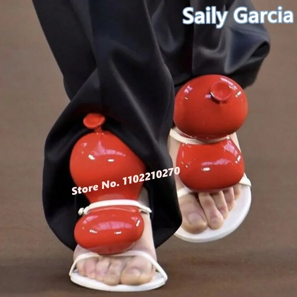 

Balloon Catwalk Sandals Slip On Round Toe Thin High Heels Ladies Summer 2025 Fashion Hot Sale Personality Shoes Party Stilettos