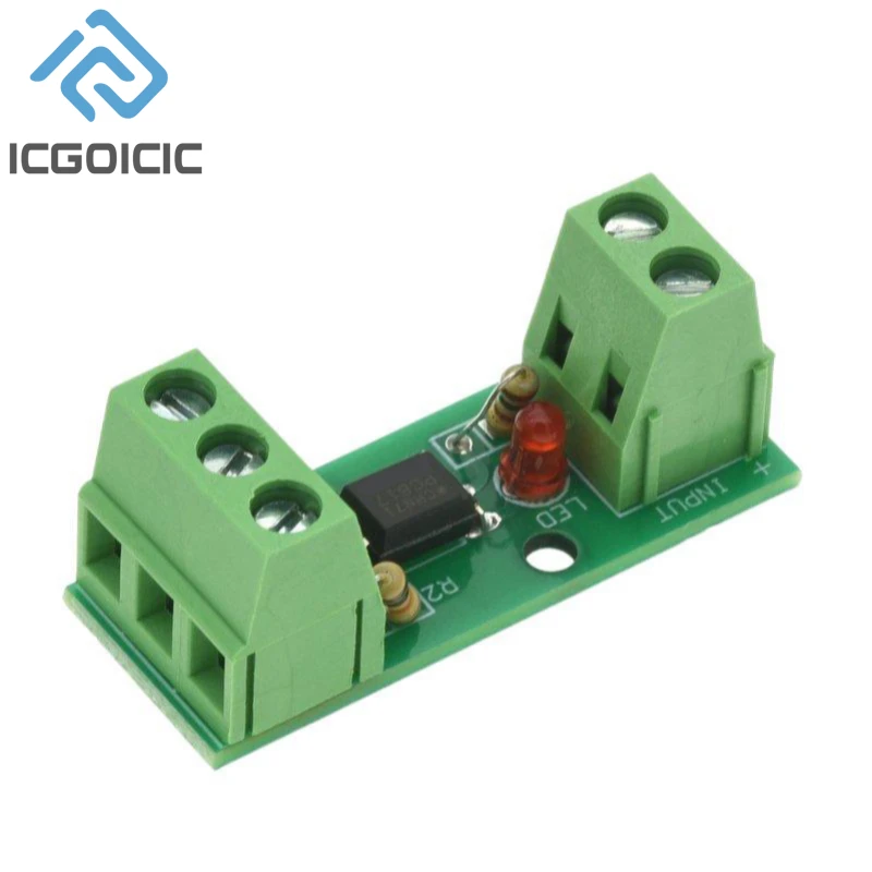 1-10PCS 1 Channel Way Optocoupler Isolation Module PC817 3V-5V 12V 24V Photoelectric Isolator Rail Holder PLC Drive Motor Board image 3