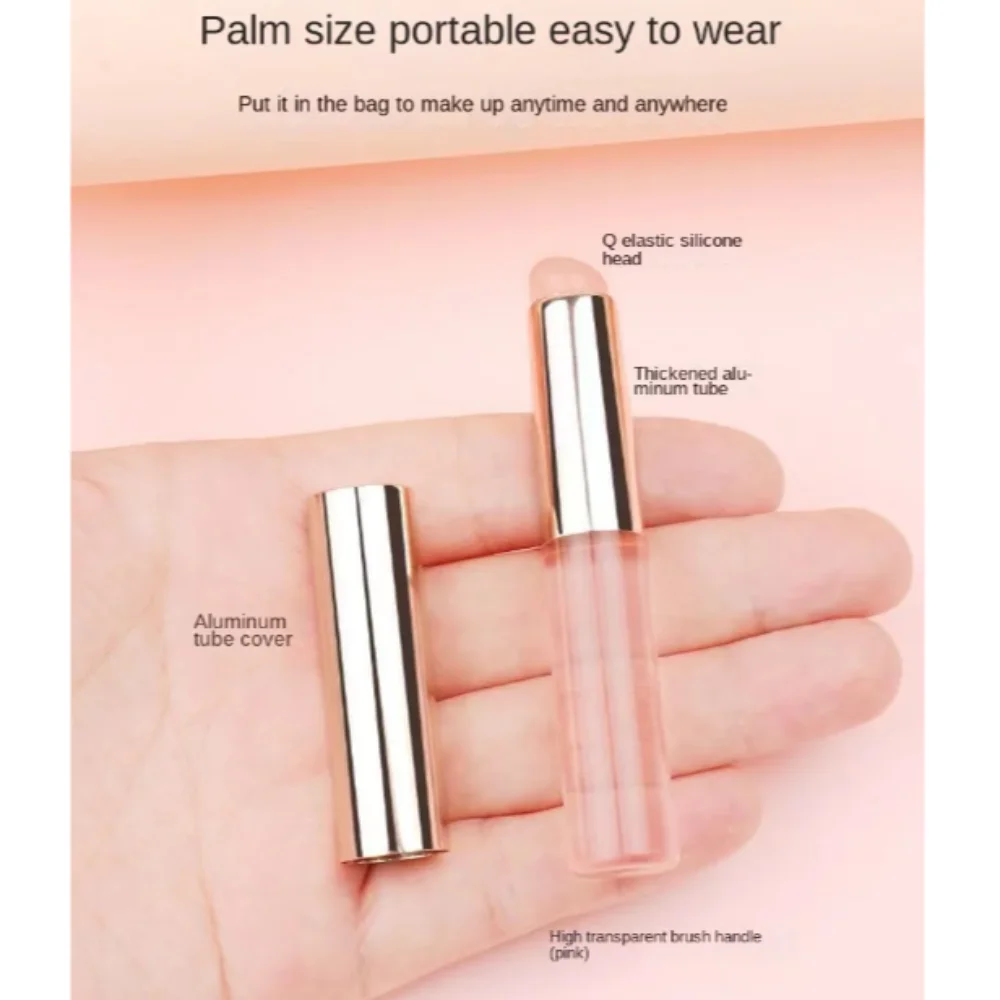 

Round Head Silicone Lip Brush with Cover Lipstick Brush No Broken Angled Concealer Brush Mini Pro Lipstick Makeup Brushes Girls
