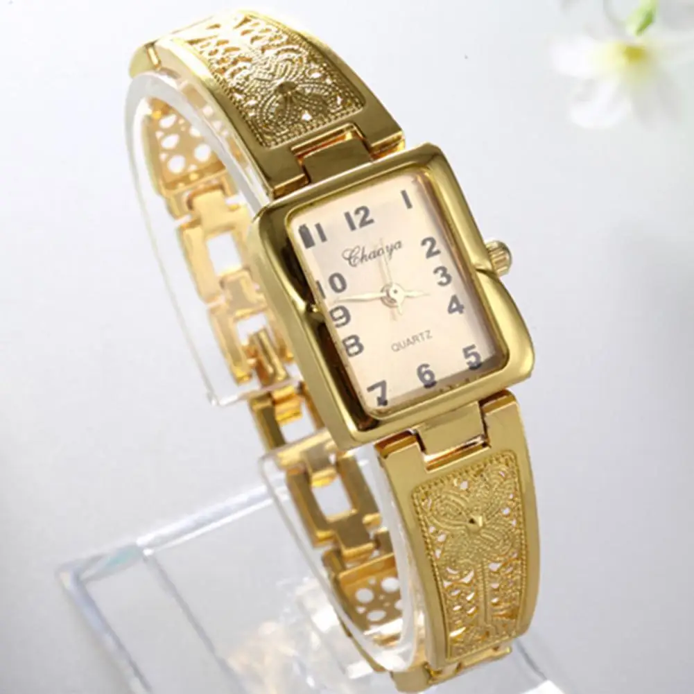 Rectangle Case  Stylish Ladies Quartz Analog Wristwatch Bracelet Lightweight Women Quartz Watch All-match   Jewelry Accessories