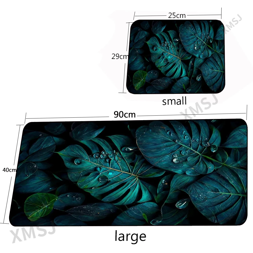 Black Plant Rose Computer Gaming Mouse Pad Gamer Accessories Large Mouse Pad Office Keyboards Mat Mousepad XXL Kawaii Desk Mat