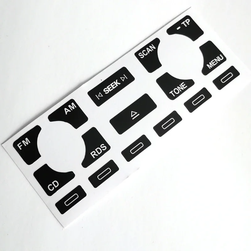 Car Stickers For Audi A4 B6 B7 A6 A2 A3 8L/P Car Interior Multimedia Radio Stereo Worn Peeling Button Repair Stickers Decals Kit - view 2