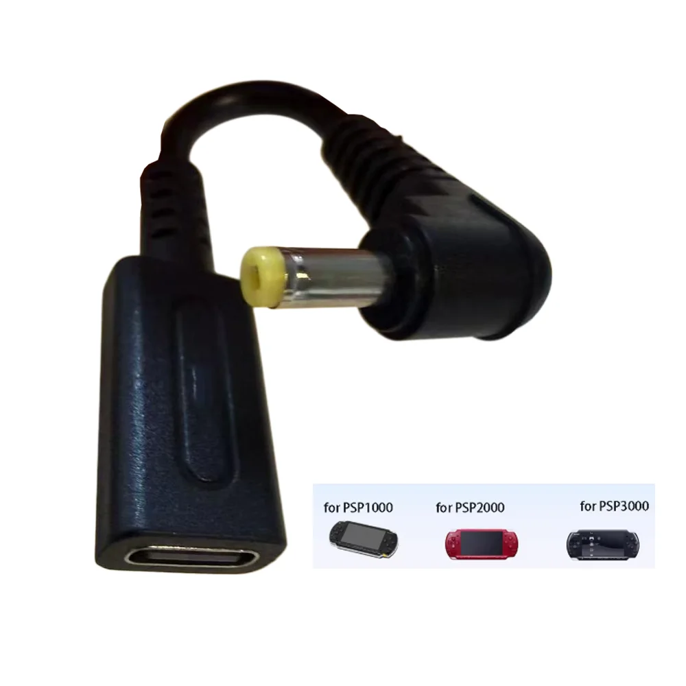 Cable de Carga Tipo C de 45W PD para Consola PSP1000, Cable de Alimentación USB C para PSP2000 3000, Cable de Carga para Control de Juegos