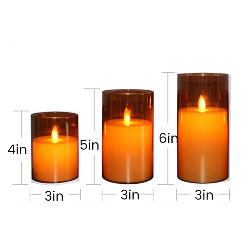 Plastic Cover One-Piece Simulation Wedding Bar Decoration Birthday Remote Control LED Electronic Candle Light Durable Set B