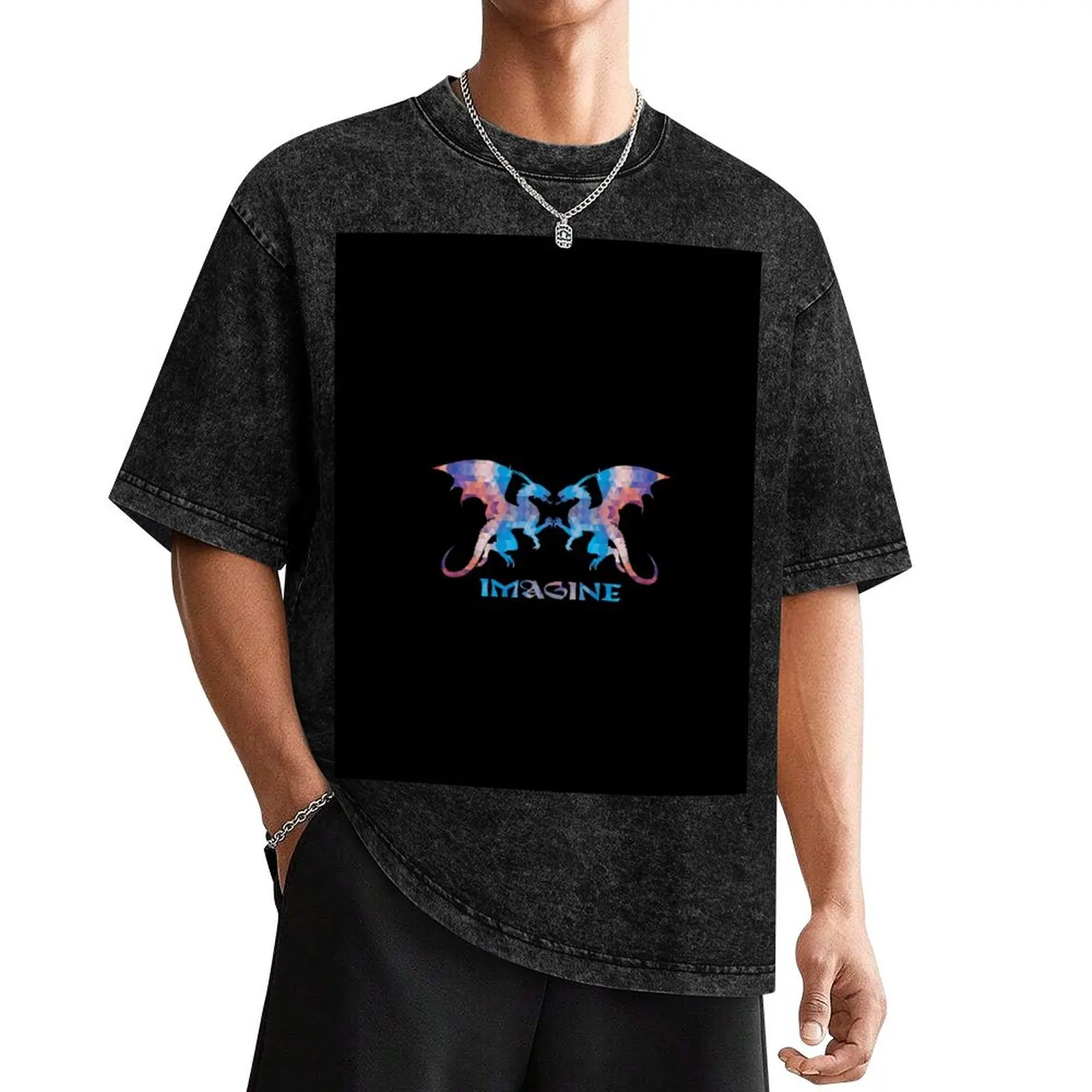 

Imagine Fractal Dragons T-Shirt cute tops shirts graphic tees funny meme t-shirts oversized t shirt mens t shirts pack