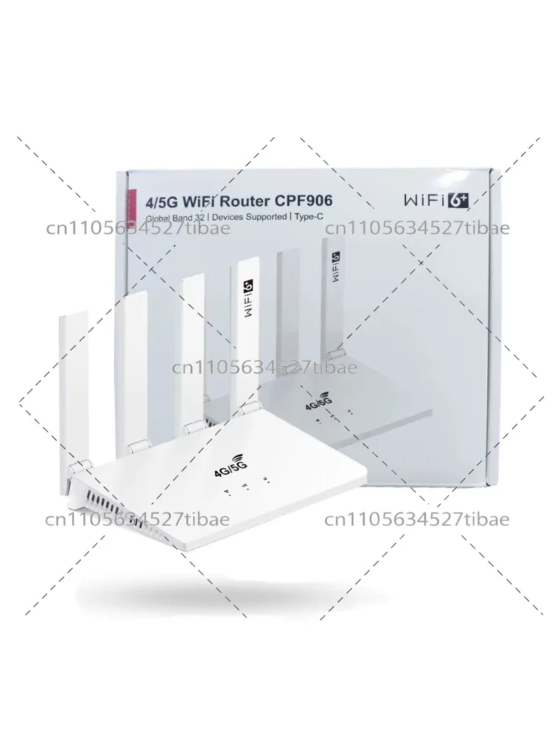 4G LTE WiFi Router WiFi6 Wireless 300Mbps Signal Booster with Foldable Antennas, Nano SIM Hotspot, Wired Connection