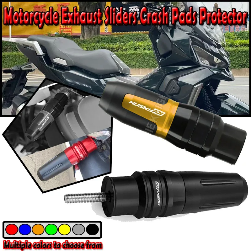 Motorcycles CNC Exhaust Sliders Crash Pad Protector Falling Protection Parts For SYM HUSKYADV150 HUSKY ADV150 ADV 150