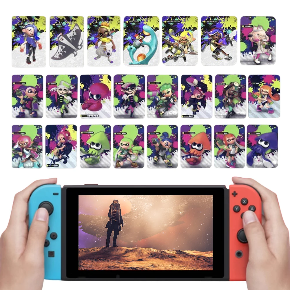 3-23szt Dla amii bo Karty Dla amii bo Splatoon PVC NFC Tag Karty do gry Splatoon 2 i 3 PVC NFC Tag Karty do gry dla Switch