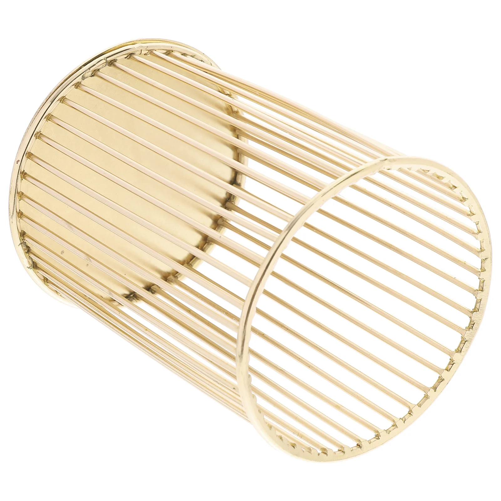 

Gold-plated Iron Pen Holder Office Desk Organizers Pencil Cup Storage Box Case Wrought Holders for