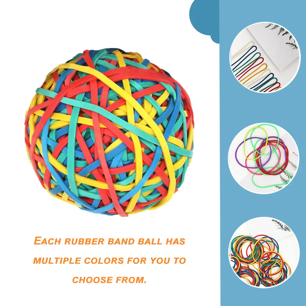 Stretchable Home Office Flexible Document Organizing Rubber Band Ball School Durable Elastic Loops DIY Arts Crafts Round