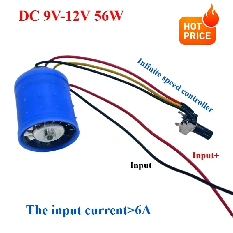 Kipas Saluran Tanpa Sikat Mikro 12V/24V 100.000 RPM, Impeler Aluminium untuk Pengering Rambut