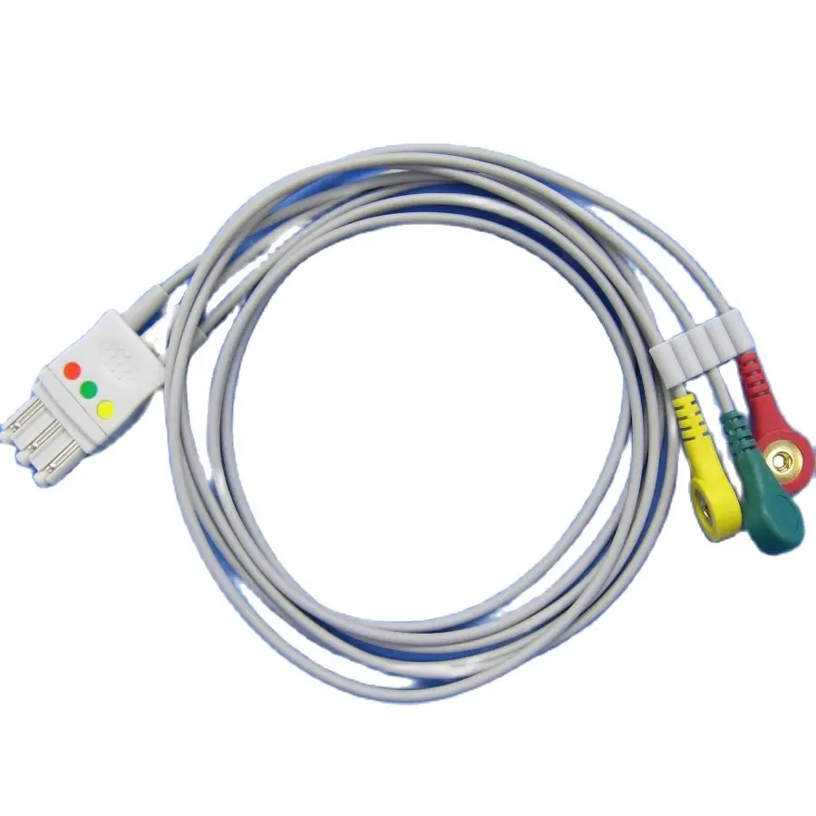 

Suit For PH*ILIP*S M1971A Holter Recorder ECG Patient Cable 3/5 Leads Snap/Clip AHA/IEC Standard