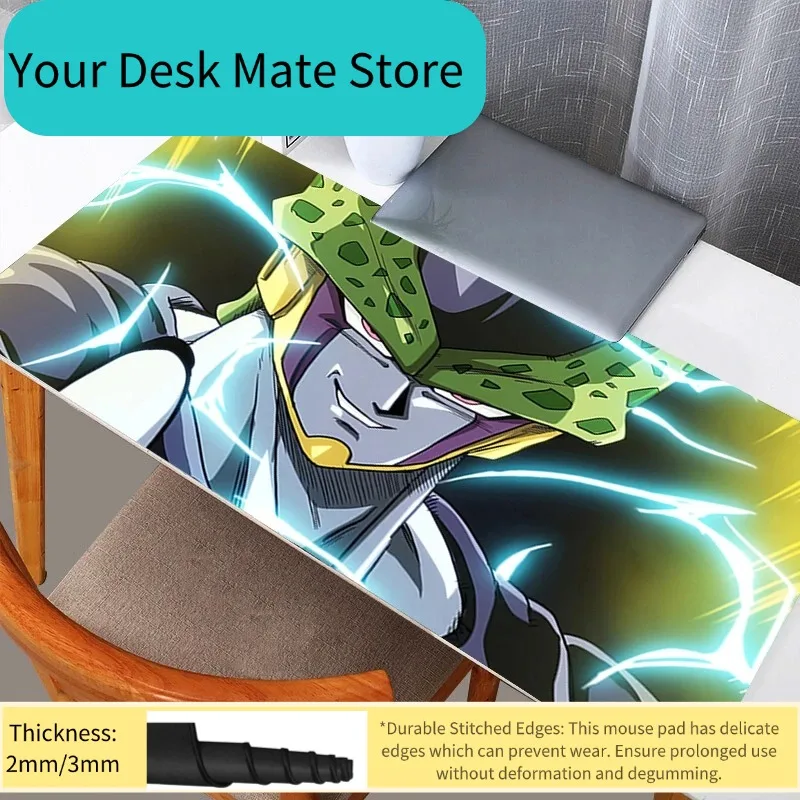 

DBZ Dragon Ball Cell Large E-sports Mouse Pad Smooth Flexible Rubber Gamer PC Computer Keyboard for CSGO Kawaii Mosuepad