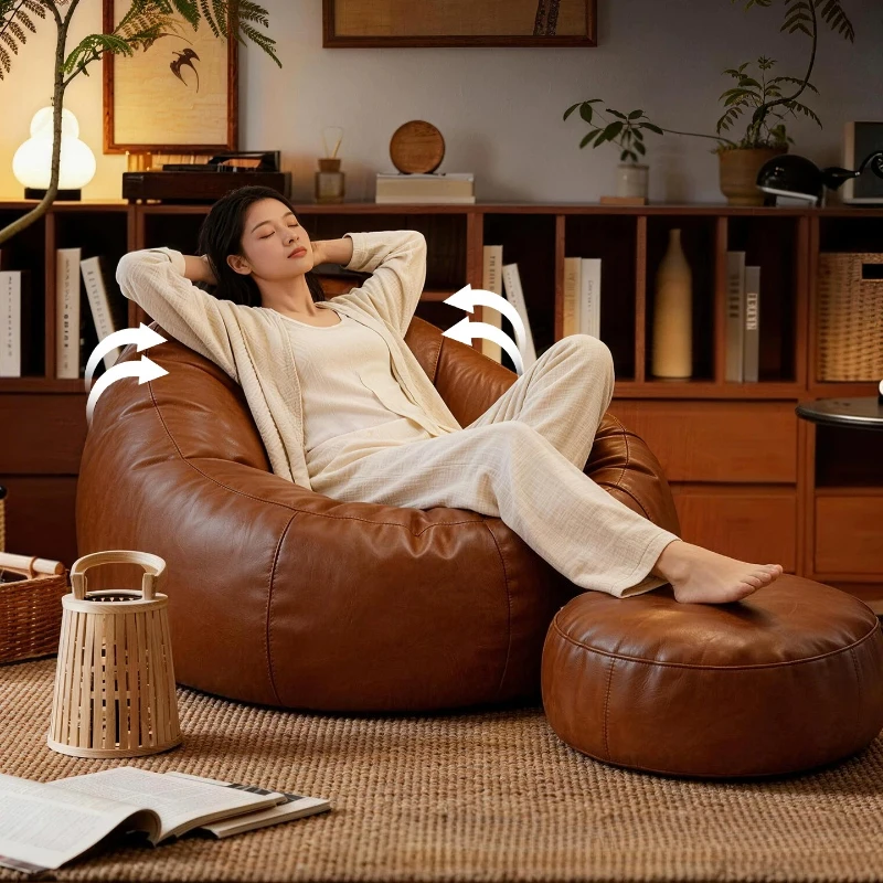 Luxury Bean Bag Sofas Recliner Simple Design Bean Bag Sofas Living Room Chair With Filler Relleno Para Puff Rattan Furniture