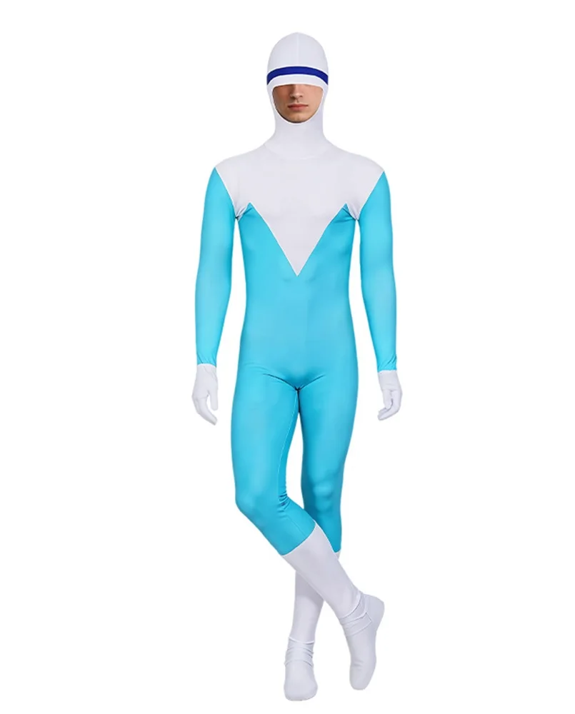 Incredibles cosplay Cool Ice Man Lucius Best Halloween party cosplay costume view 6