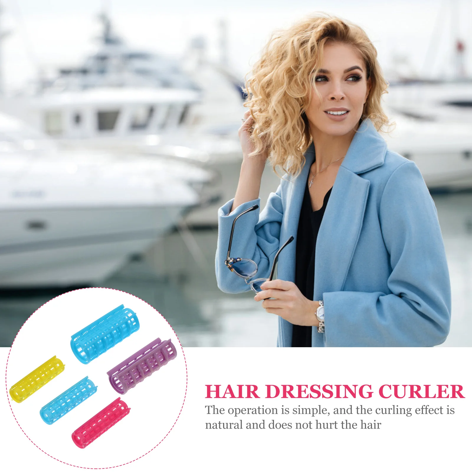 

36Pcs DIY Wavy Hair Tool Self Grip Rollers Premium Material Hair Curling Set Easy to Use for Family and Friends Portable Design