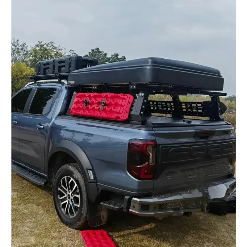 Universal Pickup Roof Rack Width Height Adjustable Expansion Frame Carbon Steel Aluminum Crossbar Hilux Truck Bed Rack