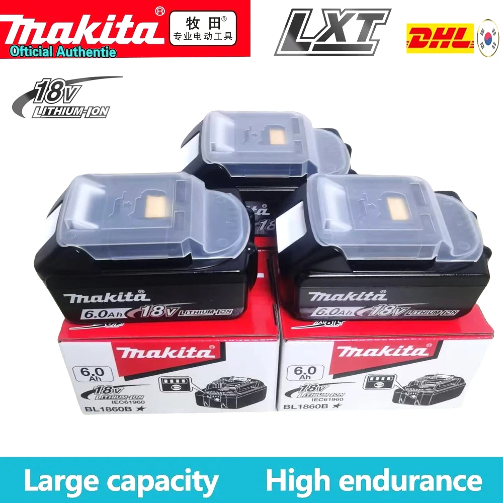 

Original Makita 18V 6Ah rechargeable battery,charger,Makita BL1830-18650 ultra long battery life,fast charging battery,charger