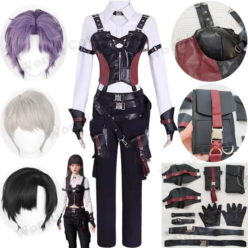 Love and Deepspace Cosplay Costume Miss Hunter Costumes Uniform Zayne Xavier Rafayel Cosplay Wig Hair Party Outfits