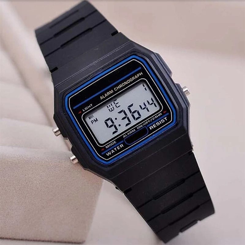 Reloj digital LED cuadrado de moda para hombre, deportivo, casual, con correa de silicona, regalo para hombre 2
