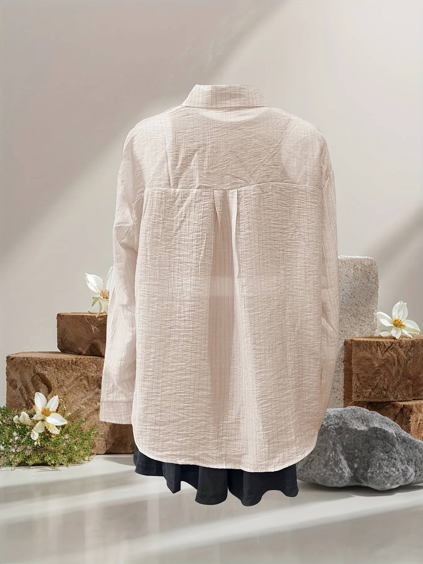 Women's Semi-Transparent Long Sleeve Shirt