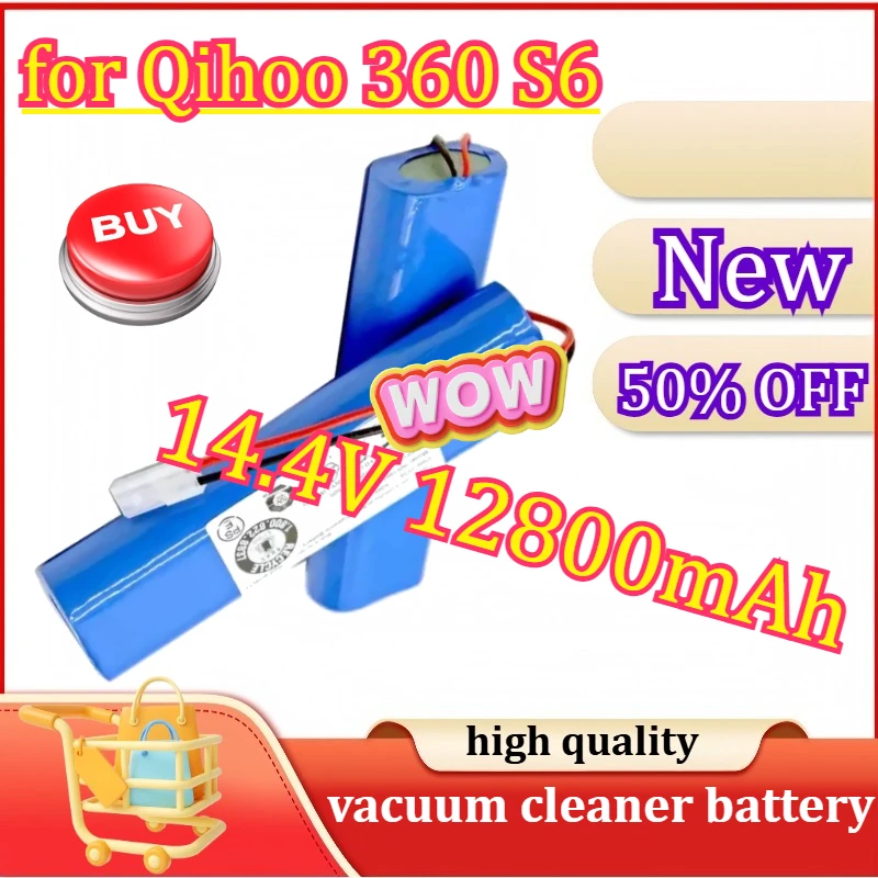 

NEW Battery Pack for Qihoo 360 S6 Robotic Vacuum Cleaner Spare Parts Accessories Replacement Batteries 14.4V 12800mAh