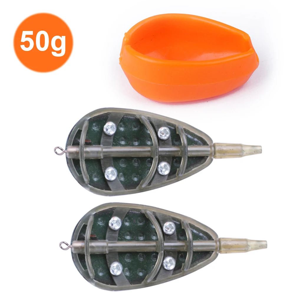 Carp Fishing Feeder Cage with Bait Mould Fishing Lure Inline Method Feeder Inline Method Feeders Fishing Tackle Accessories