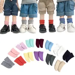 Chaussettes Courtes Rayées Solides pour Molly, Accessoires pour Documents, Ob11 ,Gsc,1/8, 1/12bjd Butter, 1 Paire