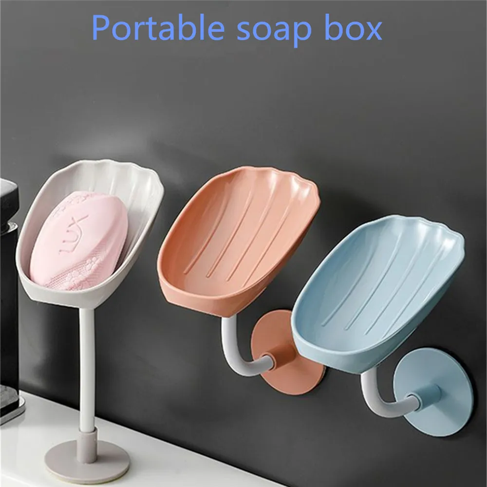 1Pcs new portable Soap dish fertilizer, wall mounted soap pan, soap storage box, bathroom soap rack, household washbasin storage